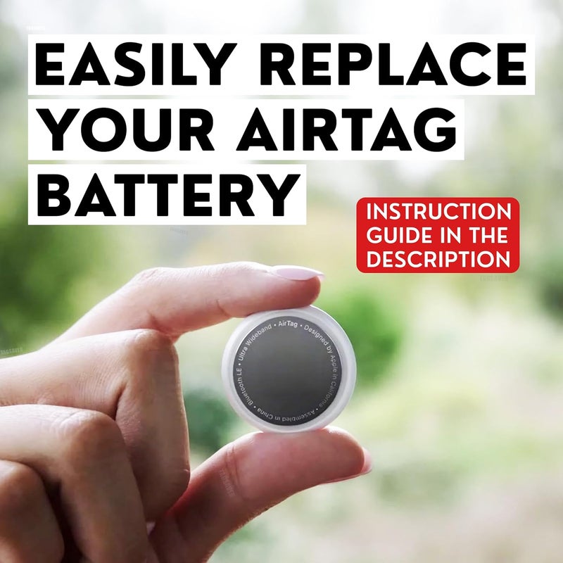 TagSaver Replacement Batteries for Apple AirTag, Perfectly Fits AirTag, No Bitter Coating, OEM CR2032 Battery (Pack of 4) - Image 5